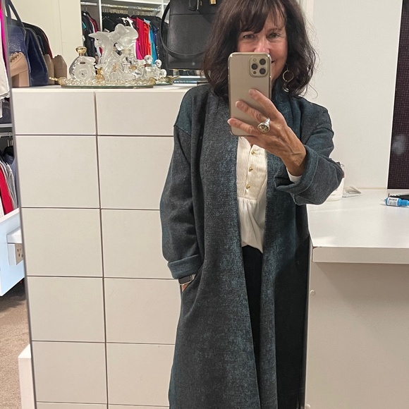 Gorgeous Eileen Fisher Open Front Cardigan Sweater Coat - Picture 4 of 12